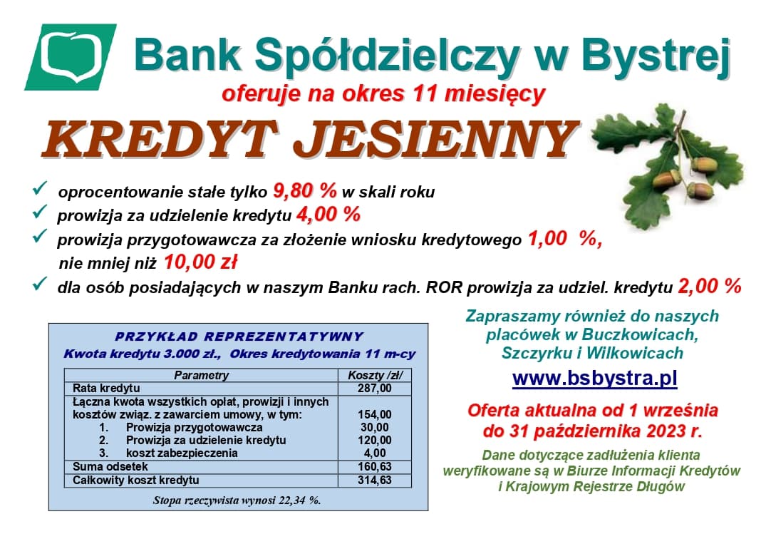 Promocyjny Kredyt Jesienny
