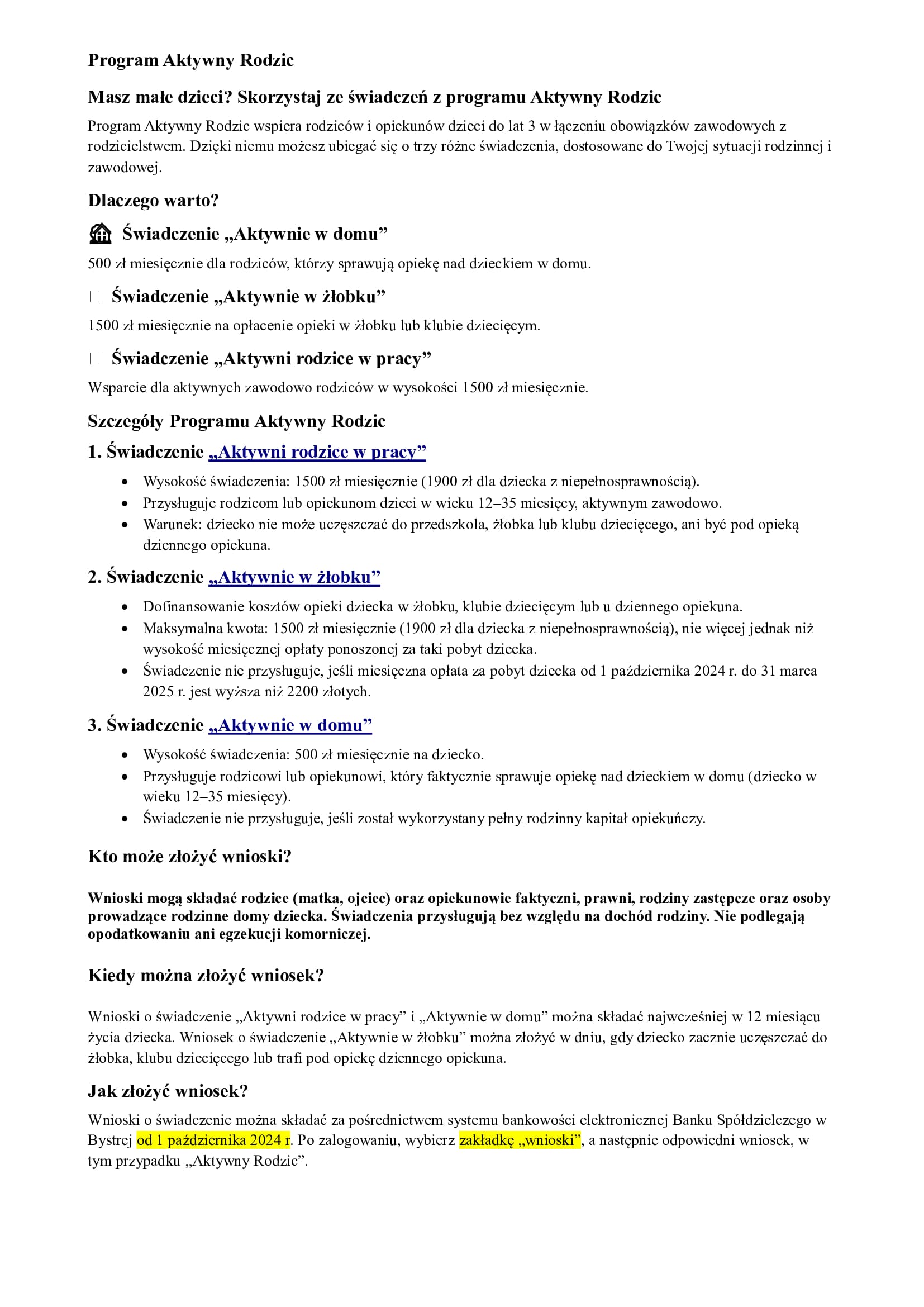 Program Aktywny Rodzic